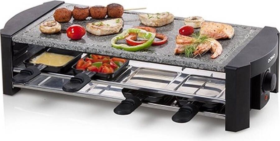 Domo DO9189G Gourmetset Steengrill Raclette 8 Personen Verwisselbare platen PFAS-vrij 1200W - Foto 2