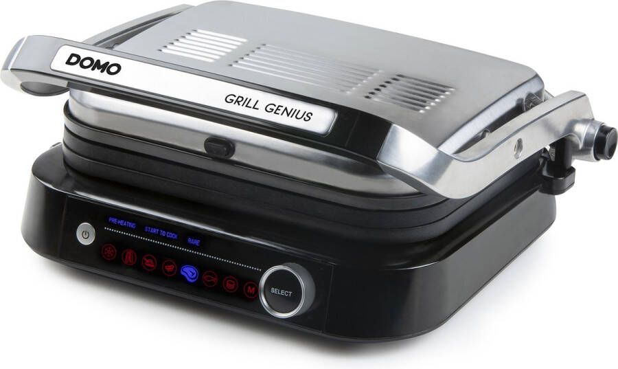 Domo DO9249G Contactgrill 'Grill Genius' Smart Steak-modus Antiaanbaklaag Met display - Foto 2