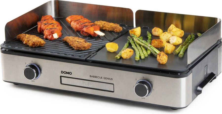 Domo DO9259G Grillplaat Barbecue Genius 2 temperatuurzones 2400 W
