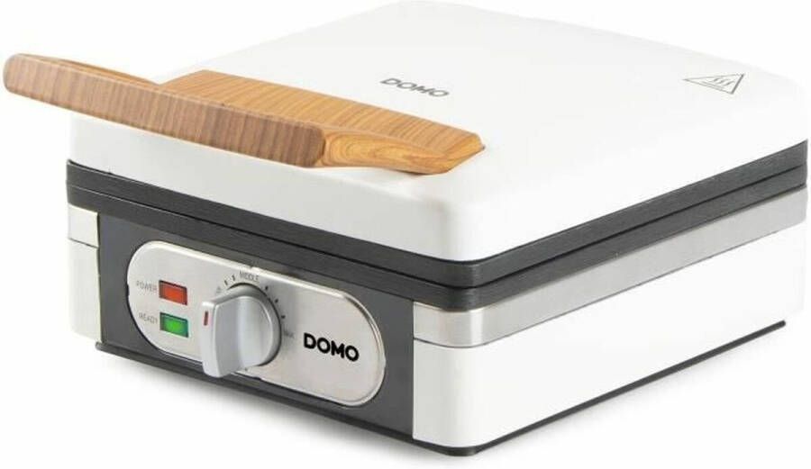 Domo DO9274W Wafelijzer – XL wafels 4x7 Belgische Wafels – PFAS-vrij – 1400W – Powder White
