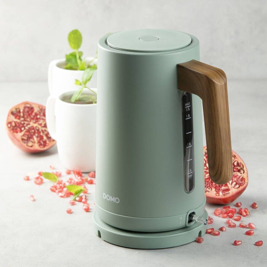 Domo DO9282WK Waterkoker 'Wood You' 1 7 L mat groen