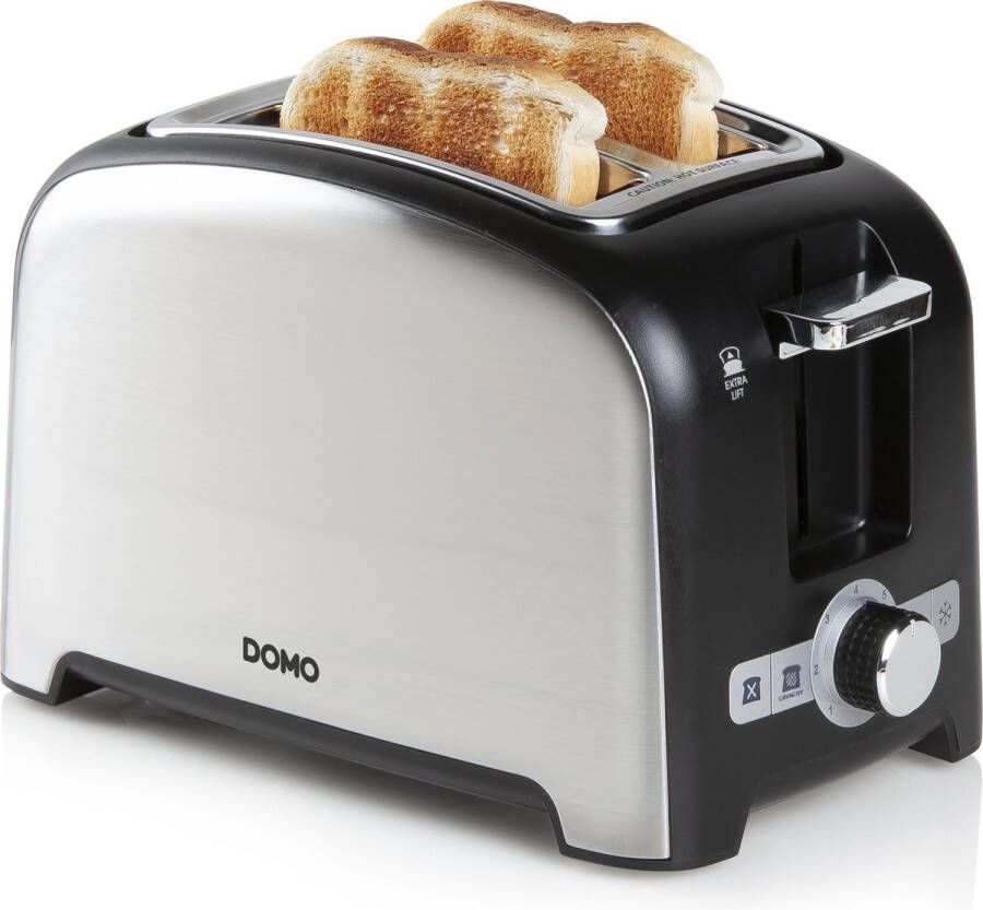 Domo DO959T Broodrooster Toaster 2 sleuven Opwarmrek RVS - Foto 2