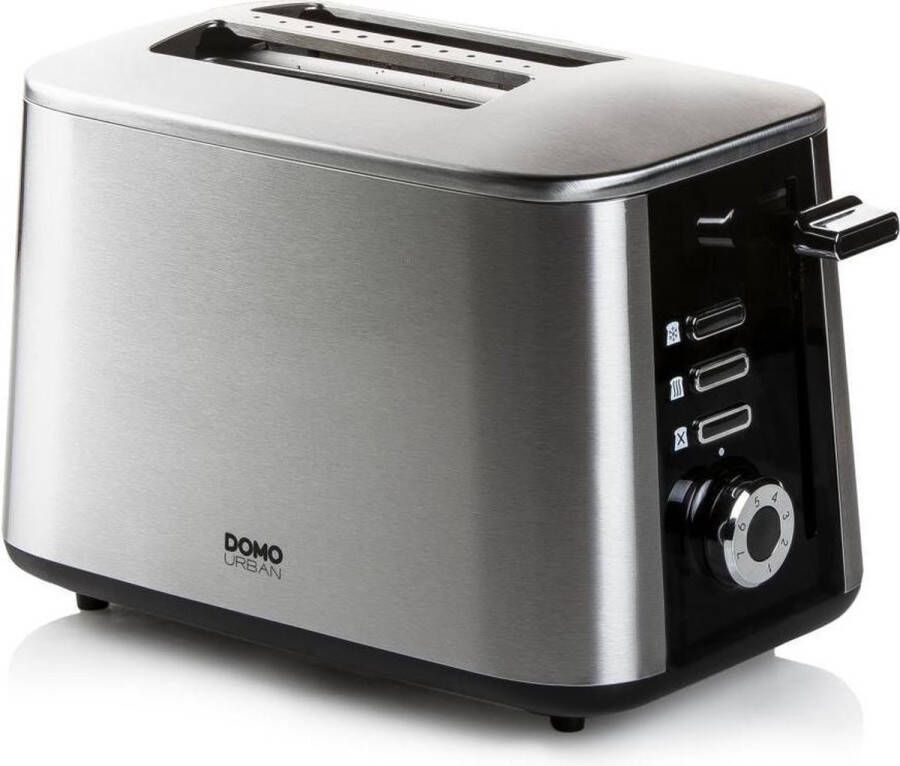 Domo * DO972T Broodrooster 2 sleuven Fast-toaster technologie RVS