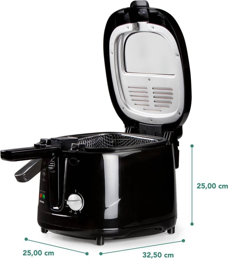 Domo B-Smart DO461FR Friteuse Frituurpan 2 5 L incl. kijkvenster 1800 W