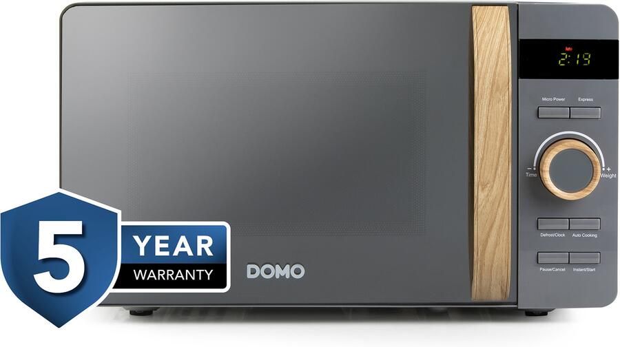 Domo DO3420 Microgolfoven Solo Wood You Magnetron Vrijstaand 20 L 700 W Houtlook Handvat
