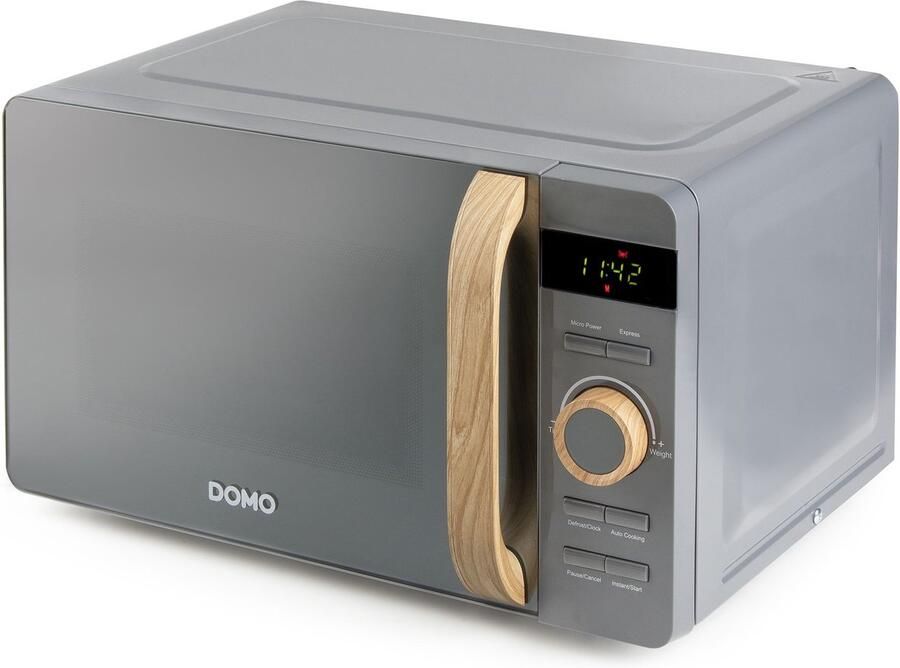 Domo DO3420 Microgolfoven Solo Wood You Magnetron Vrijstaand 20 L 700 W Houtlook Handvat