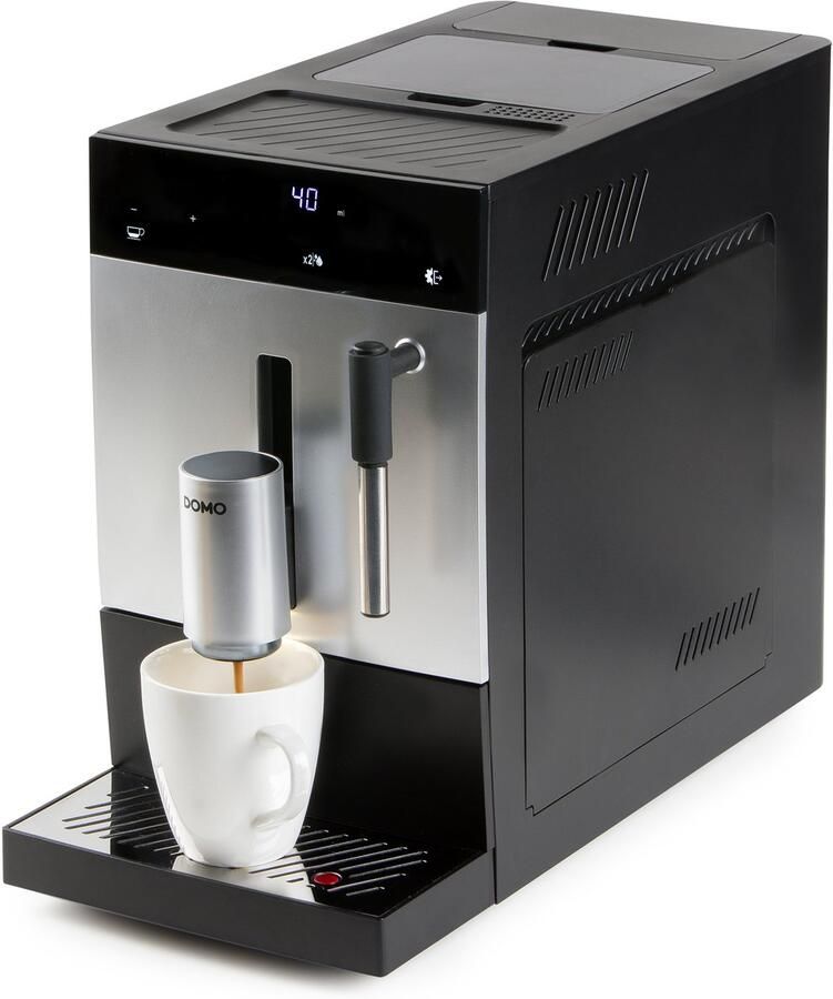 Domo DO741K Volautomatische Espressomachine Melkopschuimer – 1 Touch Bean-To-Cup – Geïntegreerde Koffiemolen Espresso – Americano – Lungo – Cappuccino – Latte Macchiato – ARS pomp 19 bar