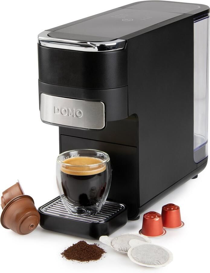 Domo DO748K 4-in-1 Koffiemachine Koffiezetapparaat Koffieautomaat Nespresso Dolce Gusto ESE pods Filterkoffie 1 5L