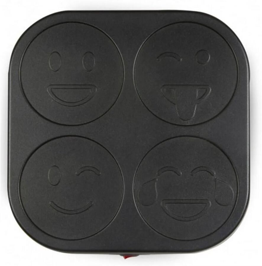 Domo Crépiere 4 Crepes Emoji -patronen Anti -adhesieve ontvangst 600W L31 x L34 x H13 cm