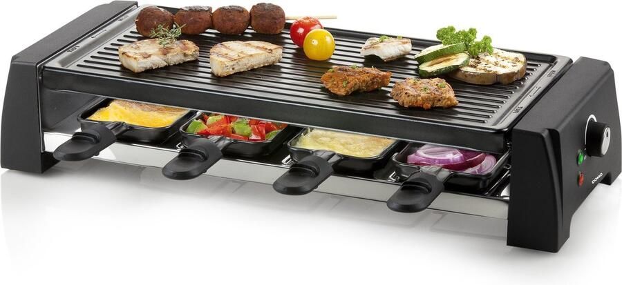 Domo DO9189G Gourmetset Steengrill Raclette 8 Personen Verwisselbare platen PFAS-vrij 1200W - Foto 3