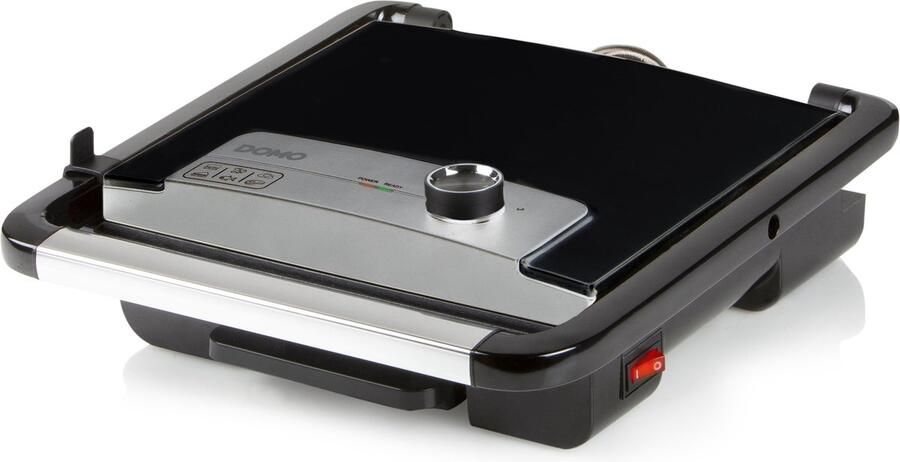 Domo DO9245G Panini Contact Grill Zwevend deksel Cool touch Zwart