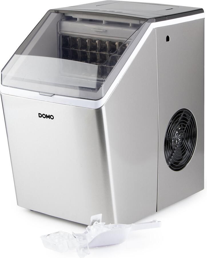 Domo DO9301IB IJsblokjesmachine – 20 kg 24u – IJsblokjesmaker 3 maten ijsklontjes – LED Display IJsschep Zelfreinigend