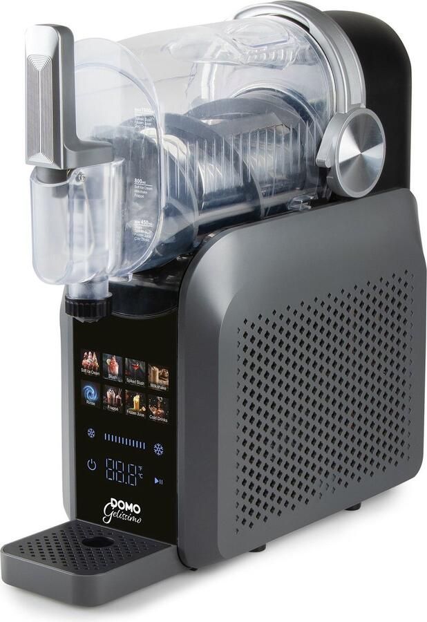 Domo DO9308I Slushie Maker “GELISSIMO” Softijs Machine Slush Puppy Maker Frappé Milkshake 7 Programma s 1 8 Liter Quick Freeze 10-30 Minuten Zelfreinigingsfunctie