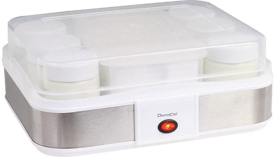 DomoClip yoghurtmaker en kaasmaker 12 potten 21.5w dop156