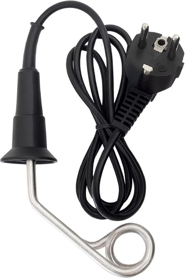 Dompelverwarmer Zwart 160 mm Roestvrij Staal met Brede Flens Voor Koken van Water