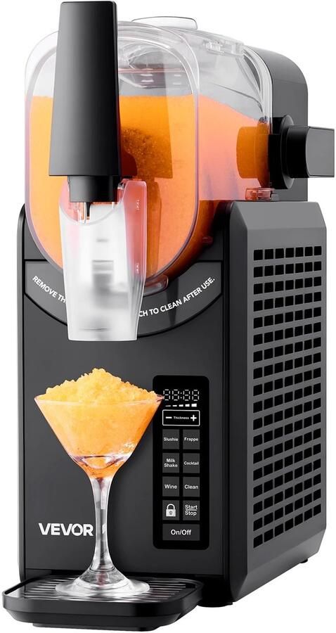 Donemore Slushiemachine 2 6L Vriesdrank Maker zonder IJs 5 Programma s en Zelfreiniging Zwart Zilver 43x18x45 cm 14 kg