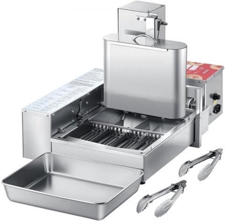Donutmachine Automatisch 4 Rijen iecapaciteit 2000 W Vermogen 6 1 L Olietank Roestvrij Staal Voor Horeca En Bakkerij
