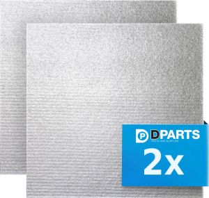 Dparts micaplaatje magnetron 15x15cm 2 stuks universeel micaplaat op maat te knippen Geschikt voor Sharp Whirlpool LG Aeg Inventum Samsung Severin Etna Atag Pelgrim Hotpoint Ariston Medion Siemens Bosch Novy Smeg microgolf