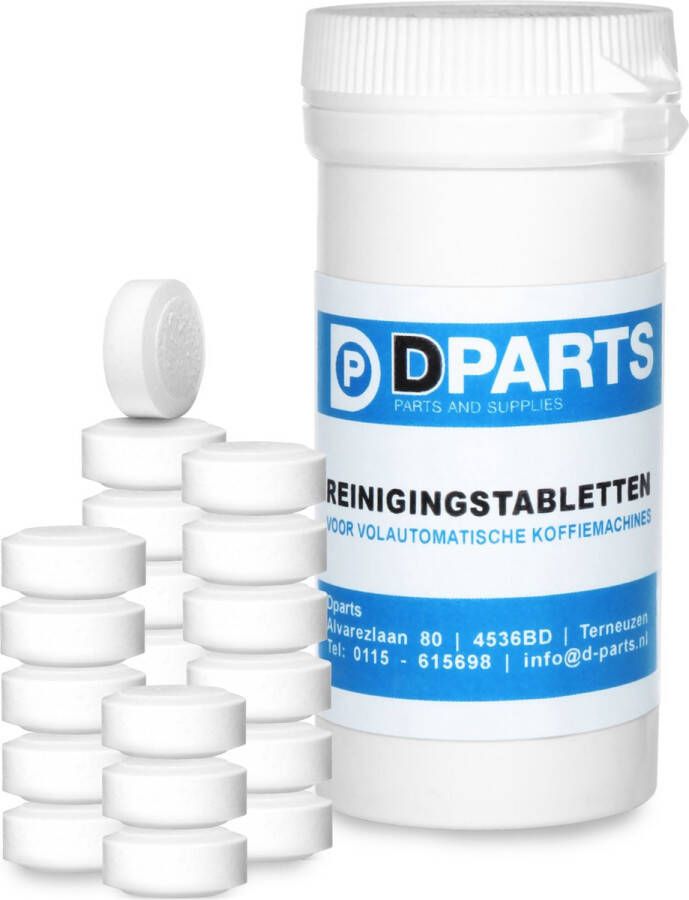 Dparts 25x reinigingstabletten universeel 2 0g per tablet voor koffiemachine Geschikt voor Bosch Siemens EQ Miele Philips Saeco Krups koffieolie tabletten reiniger reiniging koffie