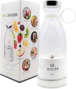 Dr. Juicer Dr.Juicer Mini Blender – Smoothie Maker – Draagbaar – Draadloos en USB-oplaadbaar – 350 ml – Wit