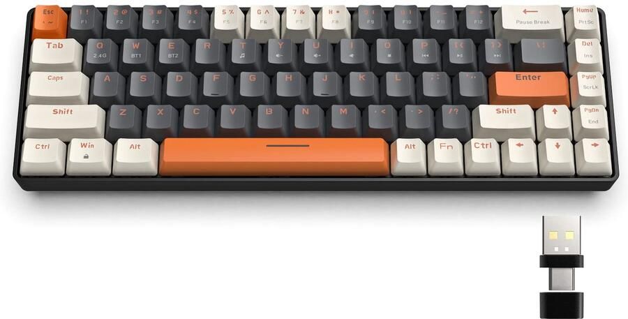 Draadloos Mechanisch Gamingtoetsenbord met 60% Indeling