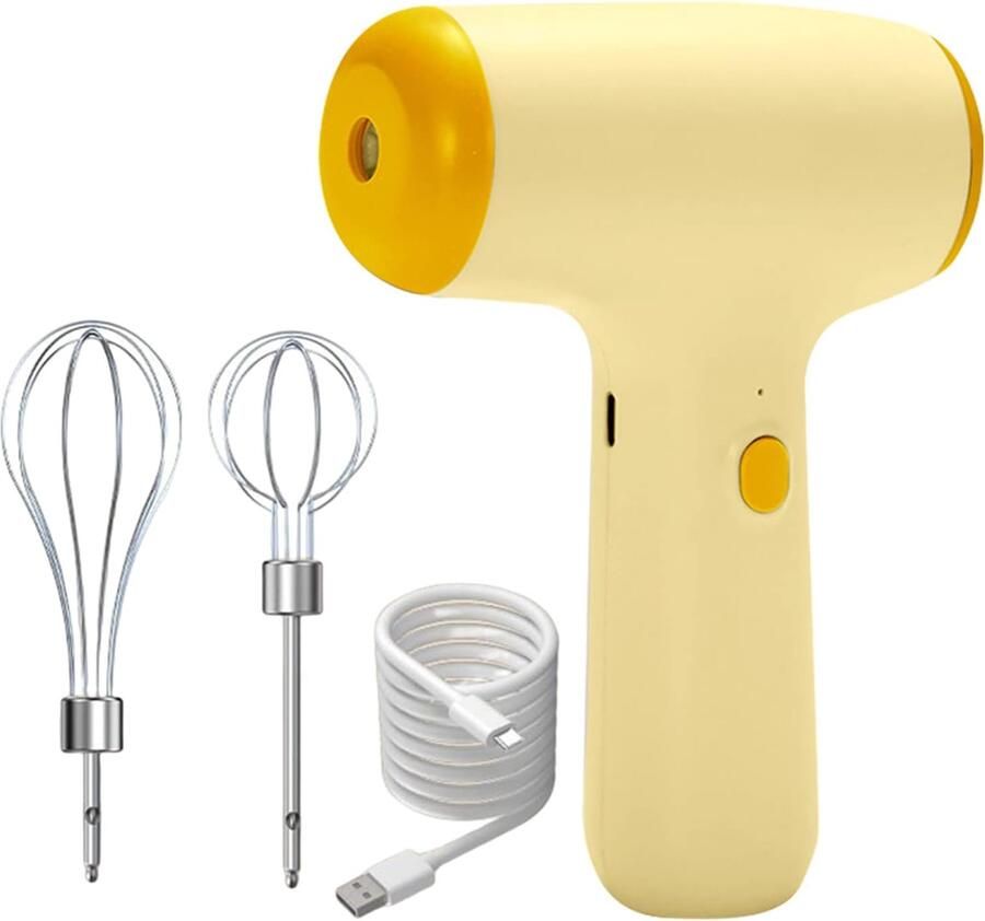 Draadloze elektrische garde elektrische handmixer keuken handmixer mini handmixer voor thuis keuken 5 versnellingen beige