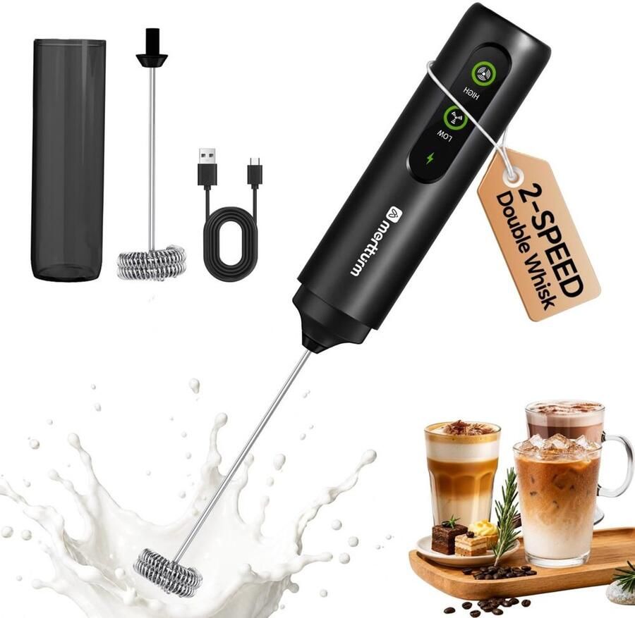 Draadloze Melkopschuimer met Oplaadbare Batterij