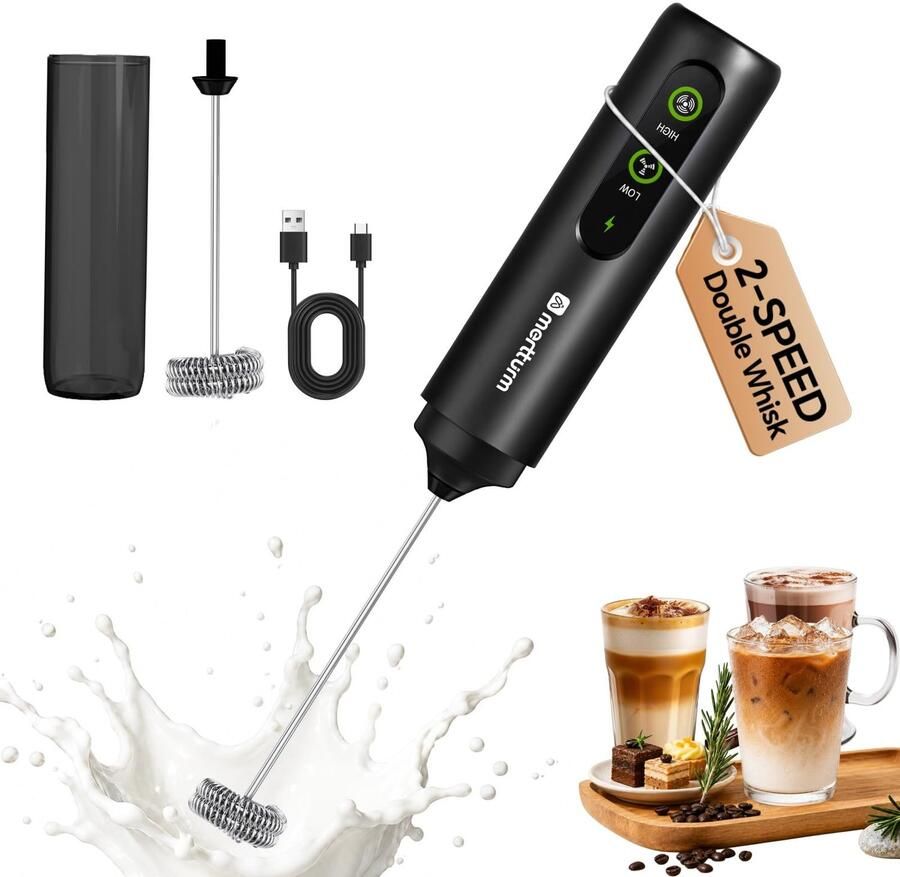 Draadloze Melkopschuimer met Oplaadbare Batterij