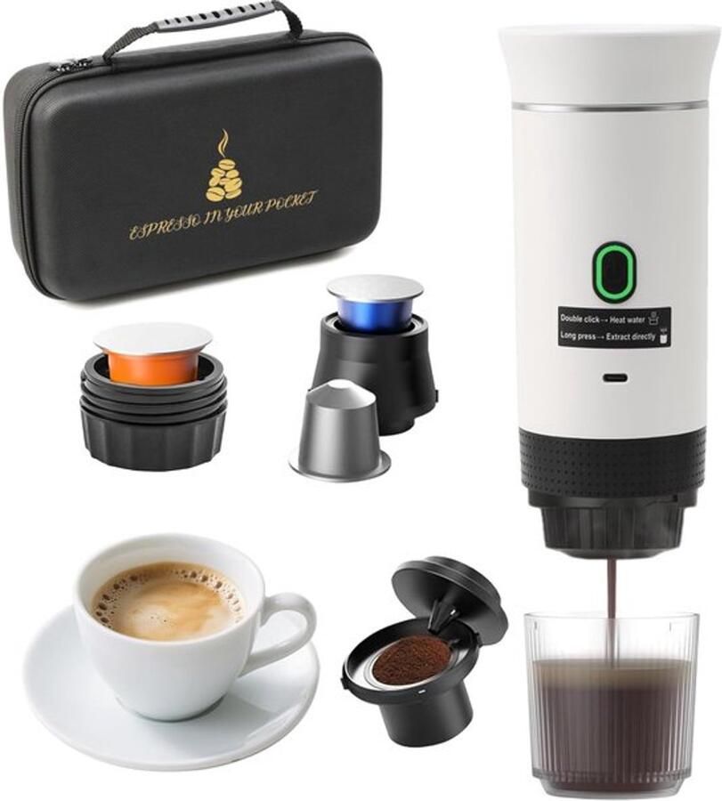 Draagbaar espressomachine 15 Ba USB-oplaadbaar koffiezetapparaat