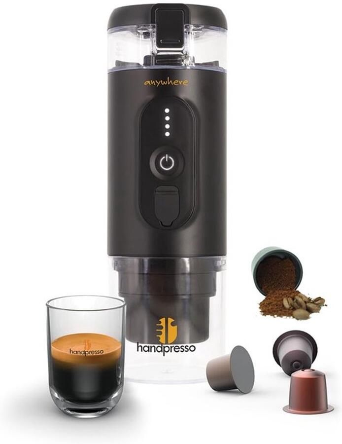 Draagbare accu-koffiezetapparaat E-Presso 21700 Camping koffiezetapparaat voor Nespresso-capsules draagbaar koffiezetapparaat gemalen koffie met USB reiskoffieapparaat klein