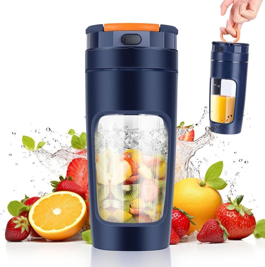 Draagbare Blender 600 ml voor Smoothies en Eiwitshakes