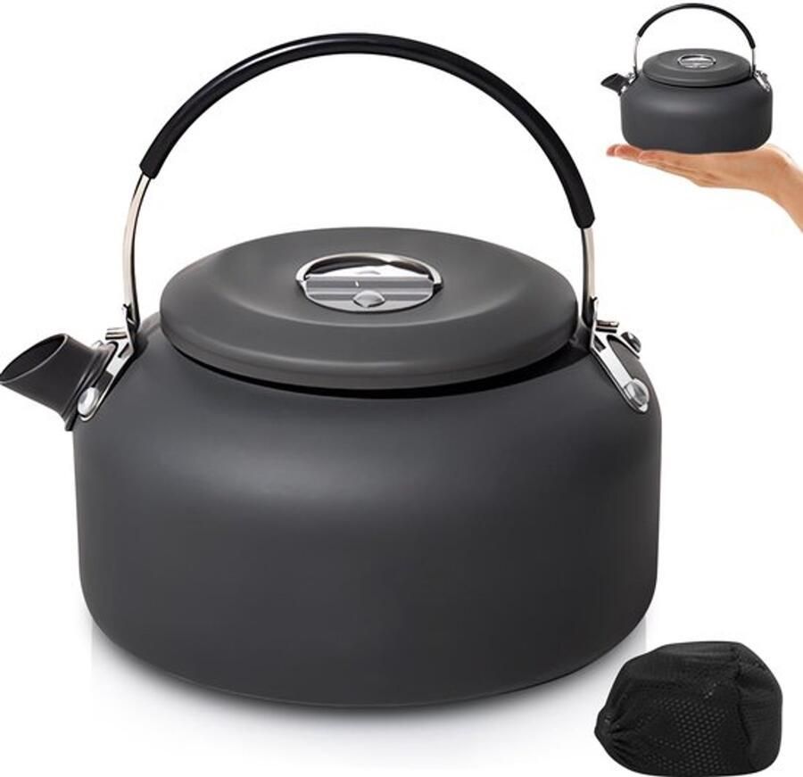 Draagbare campingwaterkoker 1 4 liter met hittebestendige handgreep ideaal voor de keuken roestvrijstalen waterkoker