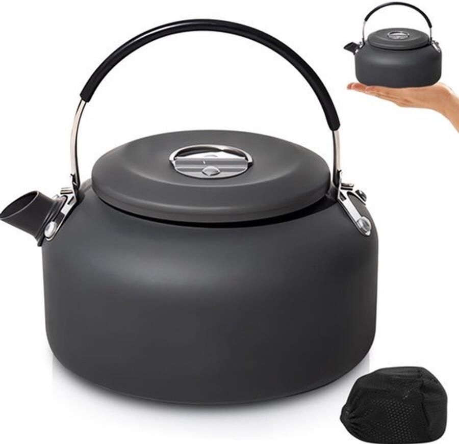 Draagbare campingwaterkoker 1 4 liter met hittebestendige handgreep ideaal voor de keuken roestvrijstalen waterkoker