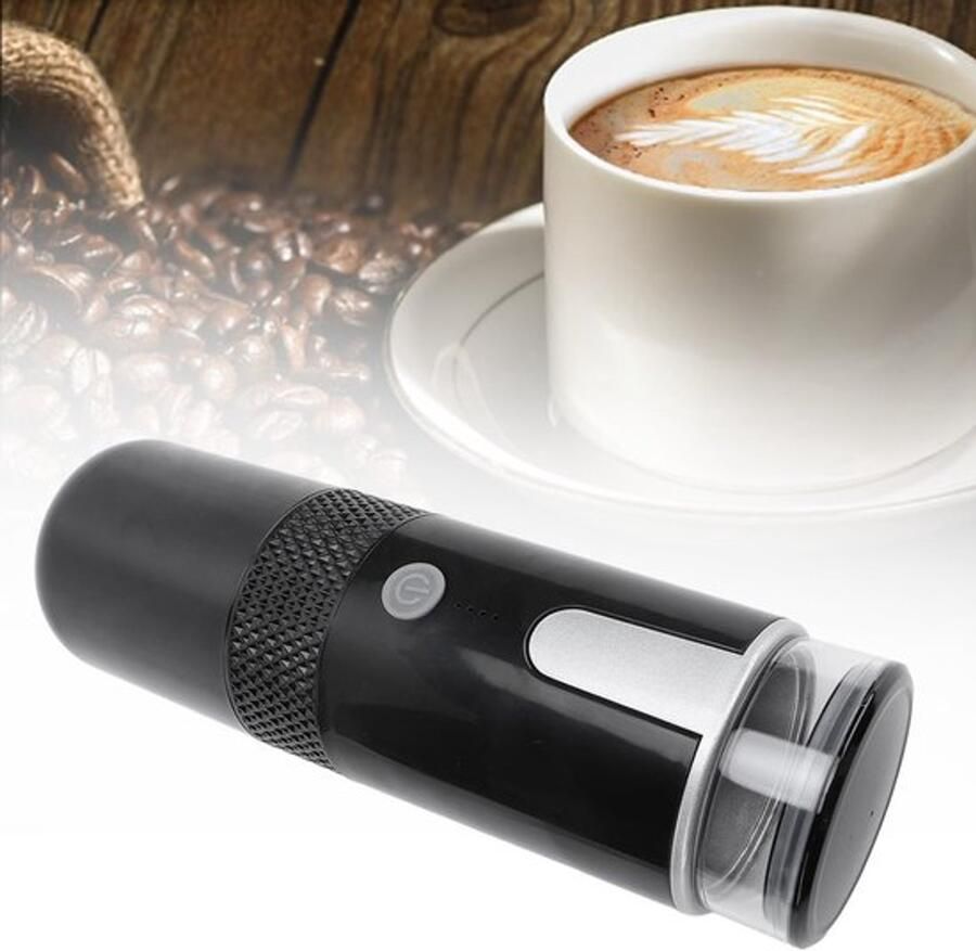 Draagbare elektrische espressomachine campingkoffiezetapparaat zelfverwarmende espressomachine op batterijen compatibel met capsule voor kantoor