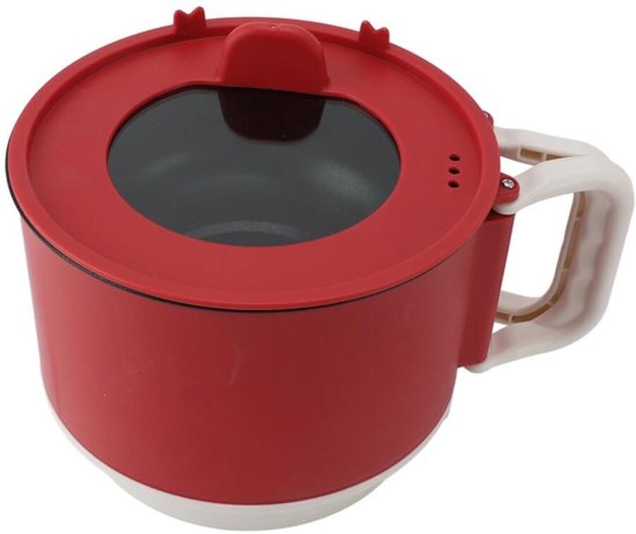 Draagbare Elektrische Kookpot Multifunctioneel Kooktoestel met Antiaanbaklaag Capaciteit van 1 8 Liter Vermogen van 450 W Opvouwbare Handgreep voor (EU-stekker 220V 6A)