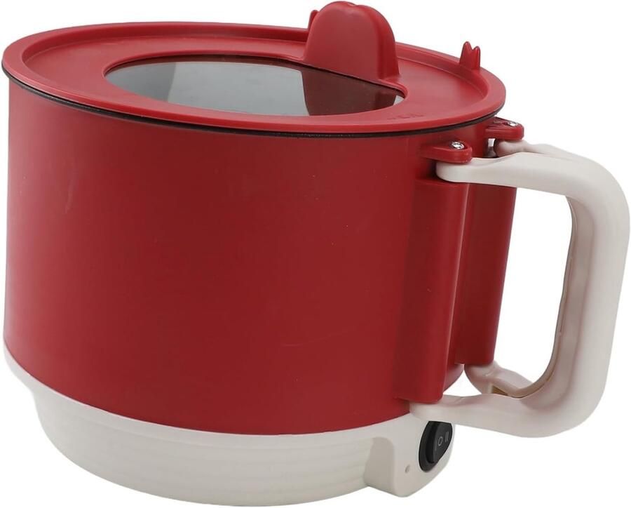 Draagbare Elektrische Kookpot Wit 1 8 Liter Multifunctioneel Kooktoestel met Antiaanbaklaag Voor Kamperen en Thuisgebruik