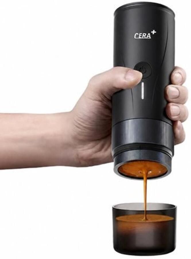 Draagbare Espressomachine 70 ml Zwart Roestvrij Staal 90 Watt Voor Reizen En Kamperen Klein Koffiezetapparaat