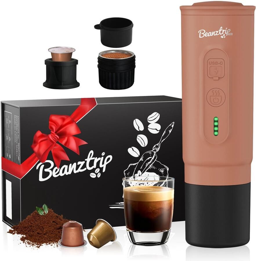 Draagbare Espressomachine met Accu en Zelfverwarming