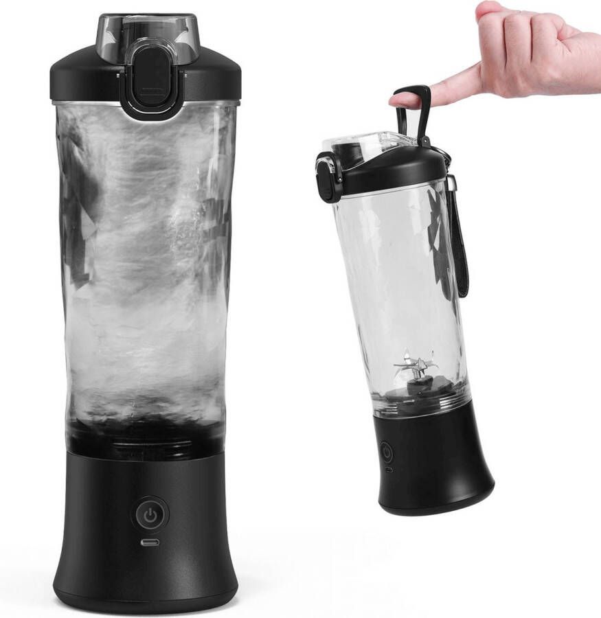 Draagbare mini blender to go MixGo 500ml Krachtige Draagbare Blender voor Smoothies en Shakes. Met USB-oplaadfunctie perfect voor onderweg. Compact lichtgewicht en krachtig genoeg om zelfs ijsblokjes te crushen. Geniet overal van heerlijke smoothies en shakes