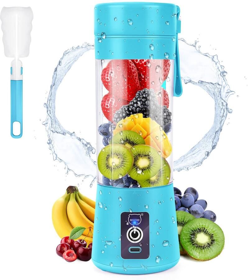 Draagbare Mini Juice Mixer met 6 Bladen Oplaadbare Juicer voor Thuis en Buiten