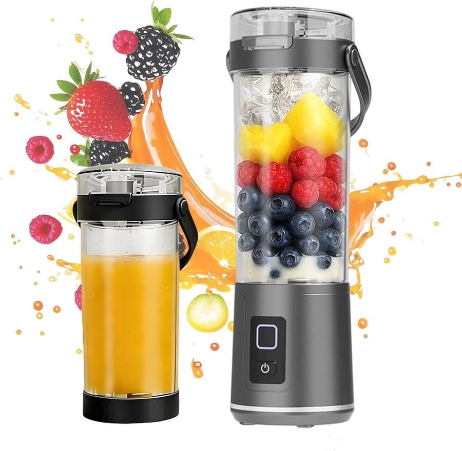Draagbare mixer 600 ml mini-blender met 12 messen BPA-vrije beker met lekvrij deksel Vemera