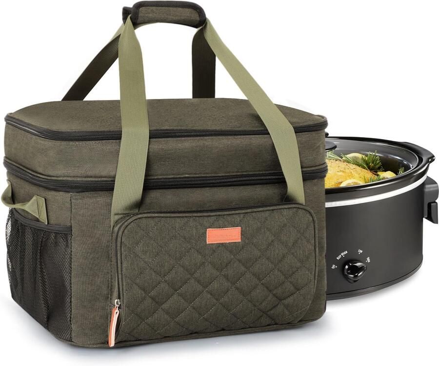 Draagtas voor 6-8 Qt Slow Cooker dubbellaags en geïsoleerd