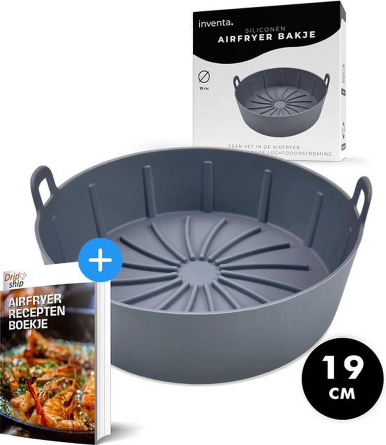 Dripship Airfryer Accesoires Airfryer Siliconen Bakje Airfryer Bakje Mandje Airfryer Bakpapier Alternatief Bakvorm 19CM Voor Airfryer XL en XXL