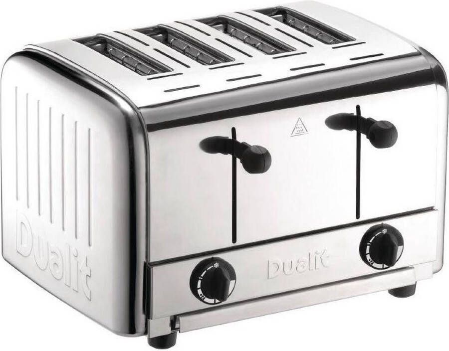 Dualit 2 X 2 Combi Toaster 4 Sleuven RVS 42174 L139 Horeca & Professioneel