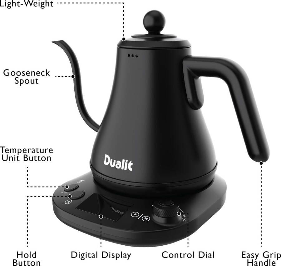 Dualit Café Waterkoker 800ml Precieze Temperatuurregeling