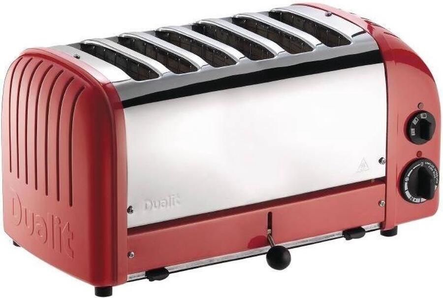 Dualit 6 Slot Vario Red Broodrooster