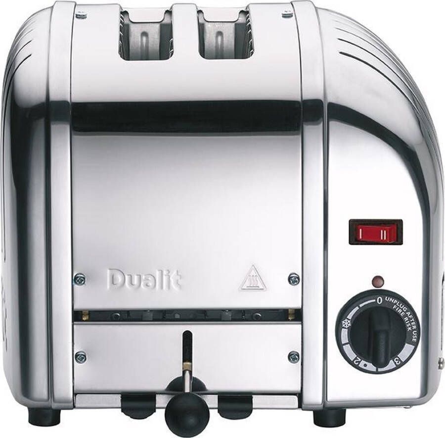 Dualit Vario NewGen Broodrooster Gepolijst RVS 2 Extra brede Sleuven 28mm Ontdooistand ProHeat Technologie
