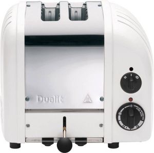 Dualit Vario Broodrooster Met Ontdooifunctie & Timer Wit 2 Extra Brede Sleuven Moederdag Cadeautje