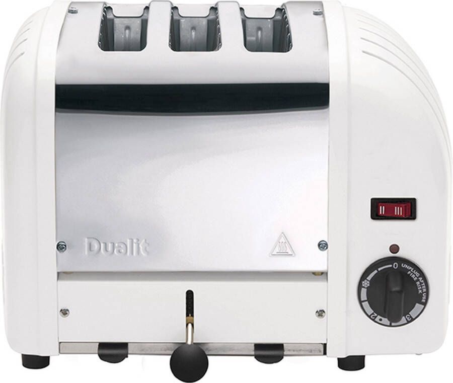 Dualit Vario Broodrooster Met Ontdooifunctie & Timer Wit 3 Extra Brede Sleuven Moederdag Cadeautje