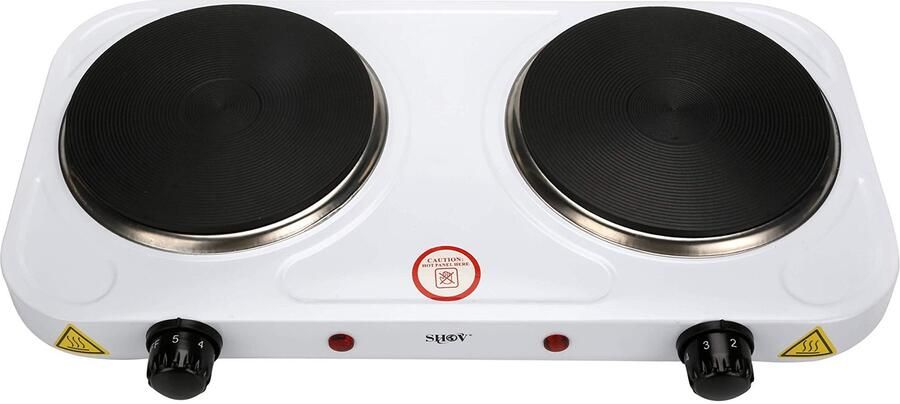 Dubbele Elektrische Kookplaat 2500W Ideaal voor Thuis & Camping